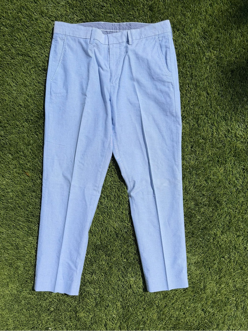 J. Crew Bowery Slim Fit Pants in Blue Oxford Cloth size 33 - 30